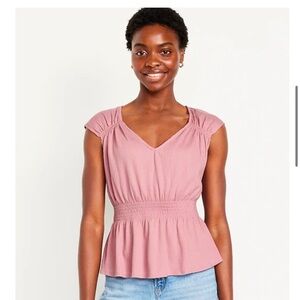 Old Navy Sleeveless Pink Peplum